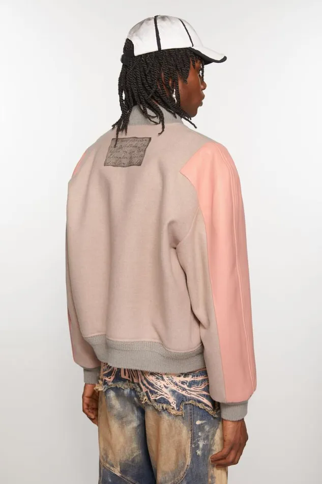 Acne Studios Bomber Jacket Pastel Pink Men Outerwear Acne Studios Bomber Jacket Pastel Pink Men Outerwear