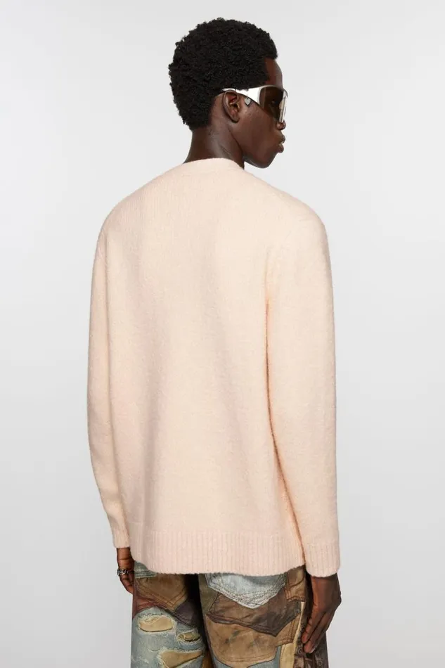 Acne Studios Cardigan Wool Blend Light Pink Men Knitwear Acne Studios Cardigan Wool Blend Light Pink Men Knitwear
