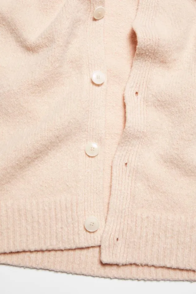 Acne Studios Cardigan Wool Blend Light Pink Men Knitwear Acne Studios Cardigan Wool Blend Light Pink Men Knitwear
