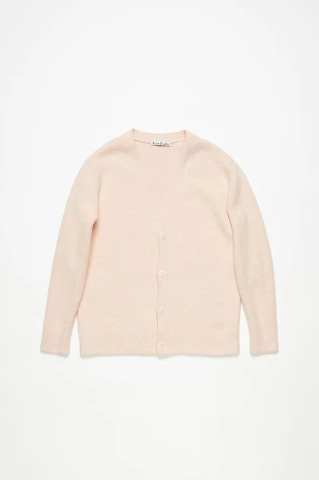 Acne Studios Cardigan Wool Blend Light Pink Men Knitwear Acne Studios Cardigan Wool Blend Light Pink Men Knitwear