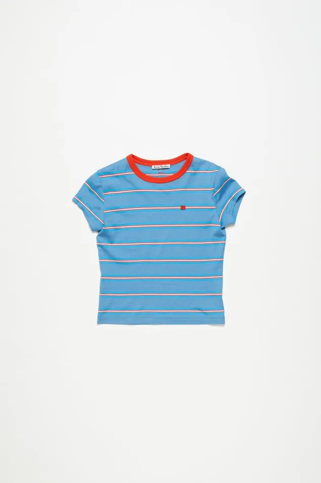Acne Studios Crew Neck Tshirt 8211 Fitted Fit Sea Blue Women Tshirts Acne Studios Crew Neck Tshirt 8211 Fitted Fit Sea Blue Women Tshirts