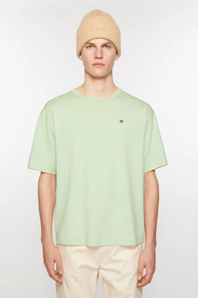 Acne Studios Crew Neck Tshirt 8211 Relaxed Fit Mint Green Men Tshirts