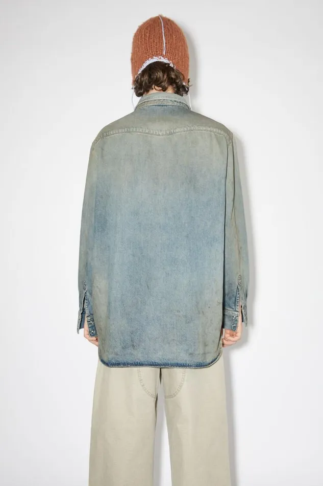 Acne Studios Denim Buttonup Shirt Mid Blue Men Shirts Acne Studios Denim Buttonup Shirt Mid Blue Men Shirts