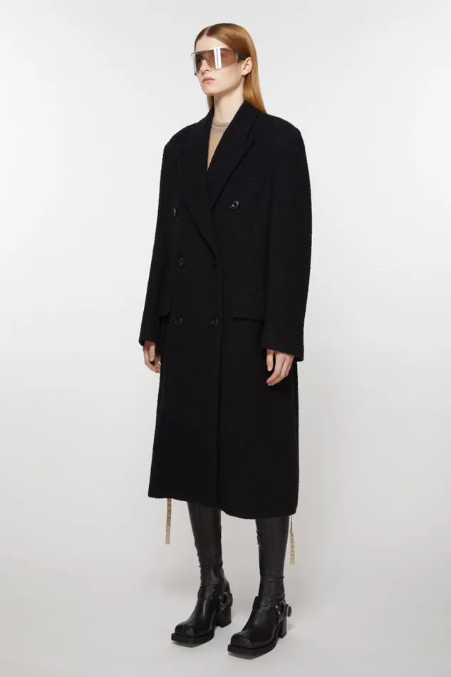 Acne Studios Doublebreasted Wool Coat Black Women Outerwear Acne Studios Doublebreasted Wool Coat Black Women Outerwear