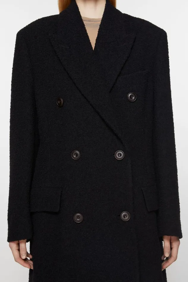 Acne Studios Doublebreasted Wool Coat Black Women Outerwear Acne Studios Doublebreasted Wool Coat Black Women Outerwear