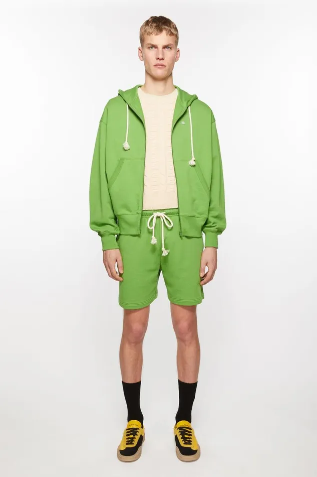 Acne Studios Fleece Shorts Herb Green Women Shorts