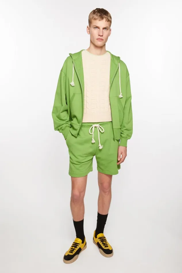 Acne Studios Fleece Shorts Herb Green Women Shorts Acne Studios Fleece Shorts Herb Green Women Shorts