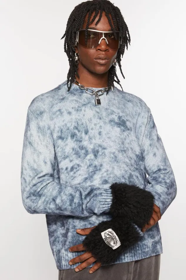 Acne Studios Fluffy Mittens Black Men Other Accessories