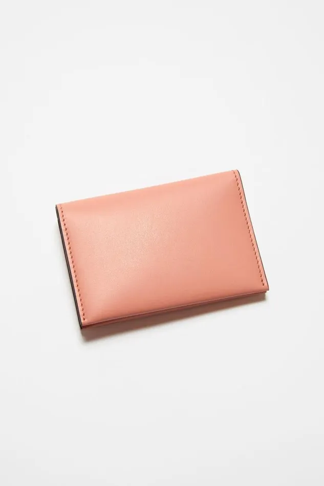 Acne Studios Folded Leather Wallet Salmon Pink Women Small Leather Goods Acne Studios Folded Leather Wallet Salmon Pink Women Small Leather Goods
