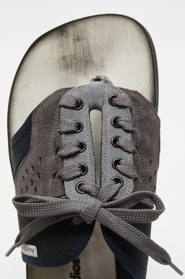 Acne Studios Laceup Leather Sandals Black Men Shoes Acne Studios Laceup Leather Sandals Black Men Shoes