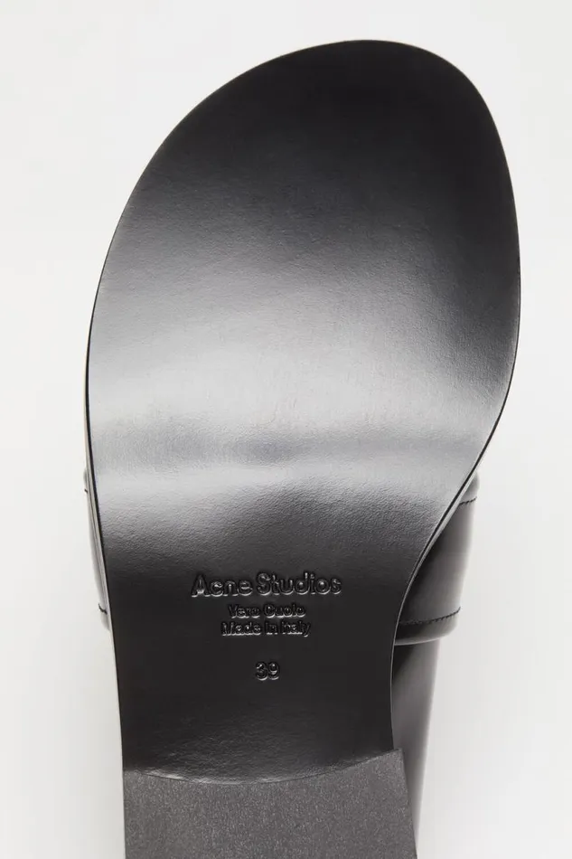 Acne Studios Leather Loafers Black Women Shoes