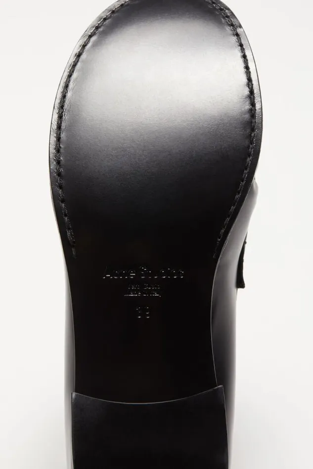 Acne Studios Leather Loafers Black Women Shoes