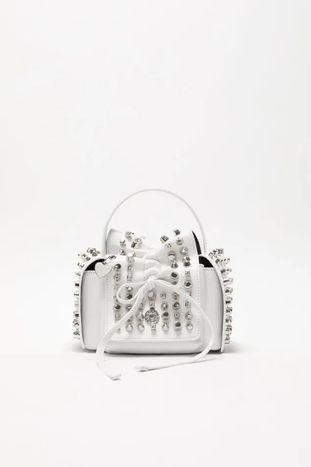 Acne Studios Multipocket Mini Studs Bag White Men Bags