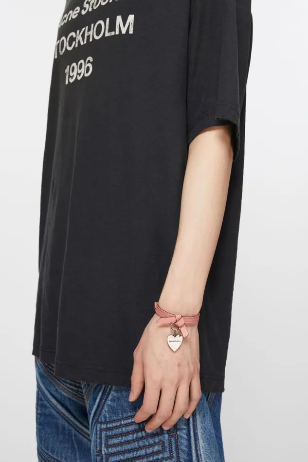 Acne Studios Musubi Charm Bracelet Salmon Pink Men Jewellery Acne Studios Musubi Charm Bracelet Salmon Pink Men Jewellery