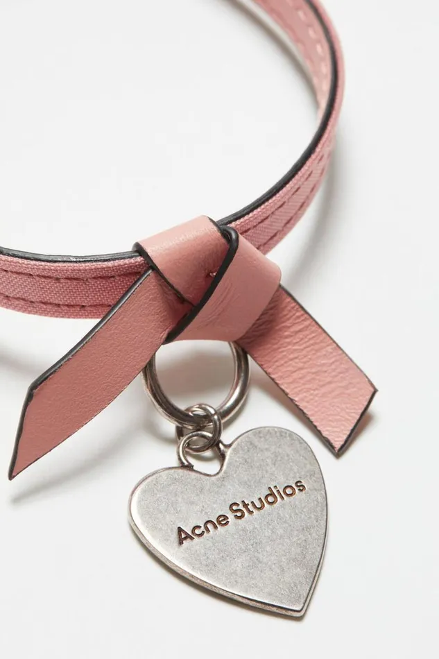 Acne Studios Musubi Charm Bracelet Salmon Pink Men Jewellery Acne Studios Musubi Charm Bracelet Salmon Pink Men Jewellery