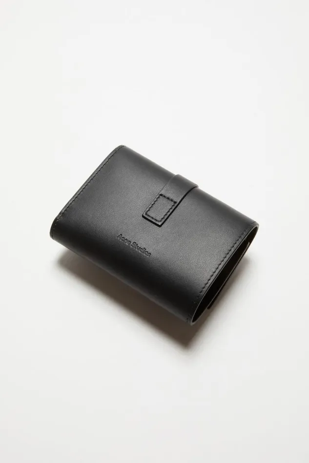 Acne Studios Musubi Folded Wallet Black Women Bags Acne Studios Musubi Folded Wallet Black Women Bags