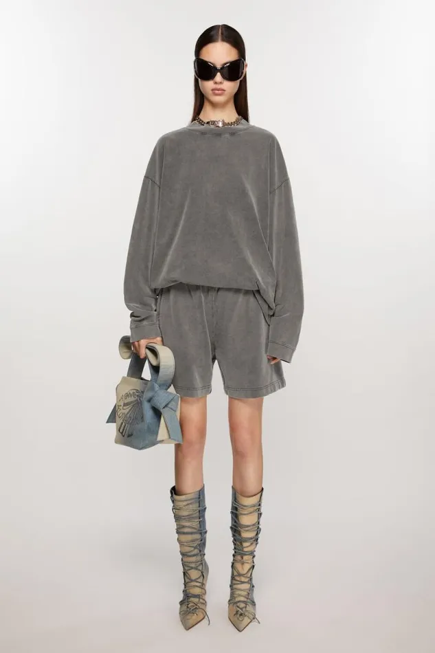 Acne Studios Musubi Mini Shoulder Bag Dusty Blue Women Bags Acne Studios Musubi Mini Shoulder Bag Dusty Blue Women Bags