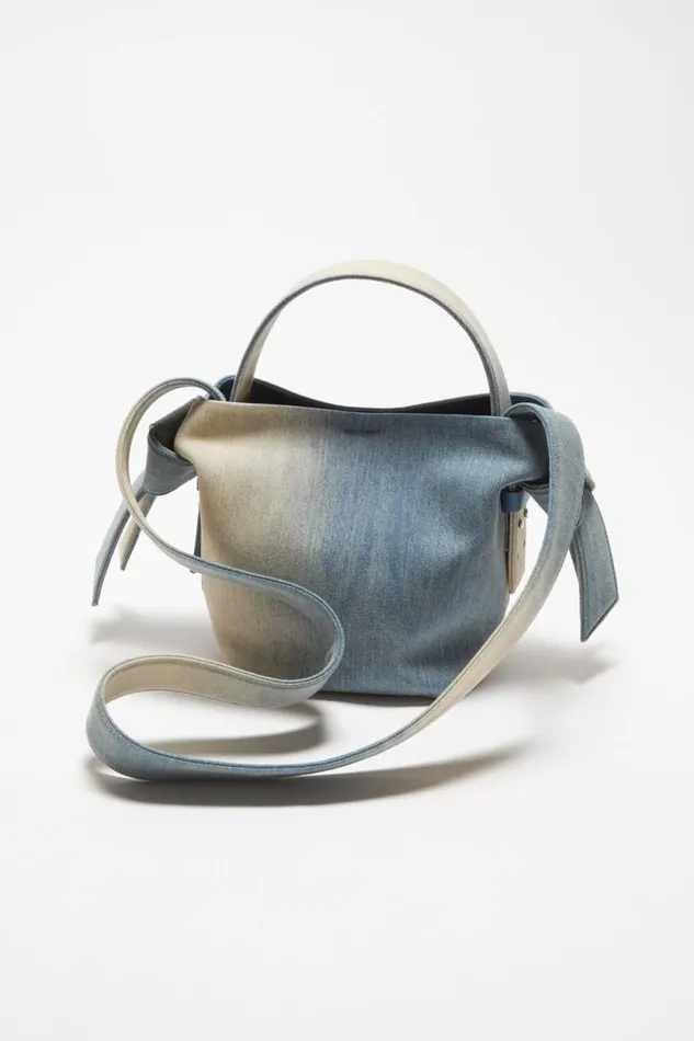 Acne Studios Musubi Mini Shoulder Bag Dusty Blue Women Bags Acne Studios Musubi Mini Shoulder Bag Dusty Blue Women Bags