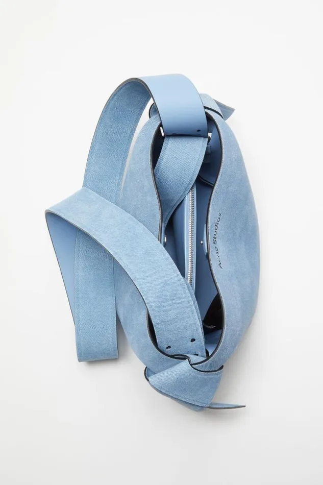 Acne Studios Musubi Mini Shoulder Bag Light Blue Women Bags Acne Studios Musubi Mini Shoulder Bag Light Blue Women Bags