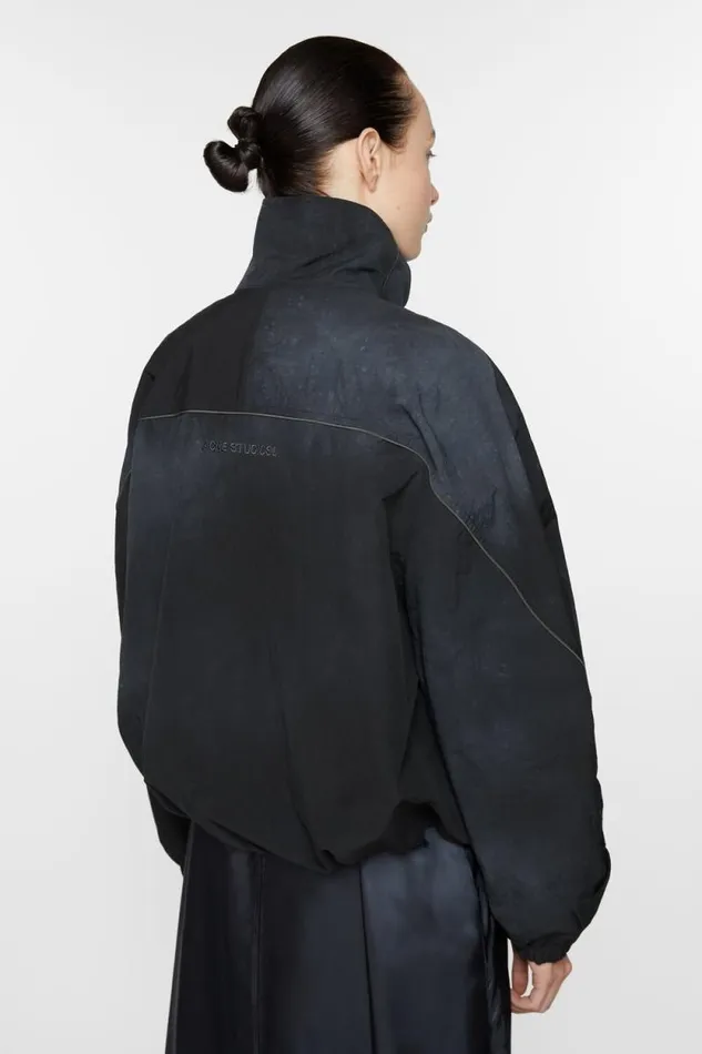 Acne Studios Nylon Jacket Stone Black Women Outerwear Acne Studios Nylon Jacket Stone Black Women Outerwear