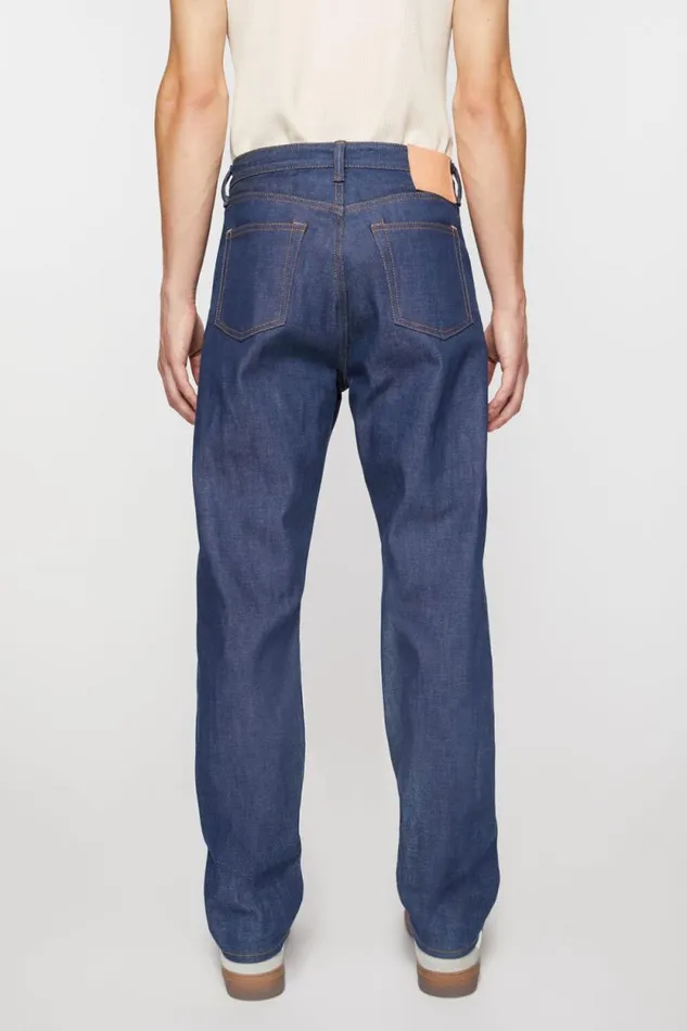 Acne Studios Regular Fit Jeans 1996 Indigo Blue Men Jeans Acne Studios Regular Fit Jeans 1996 Indigo Blue Men Jeans