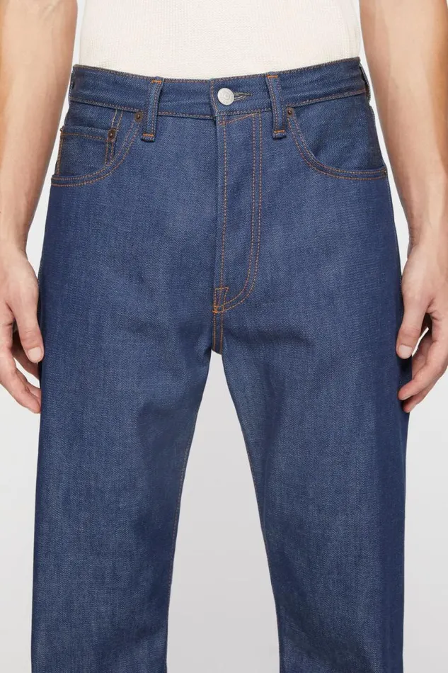 Acne Studios Regular Fit Jeans 1996 Indigo Blue Men Jeans Acne Studios Regular Fit Jeans 1996 Indigo Blue Men Jeans