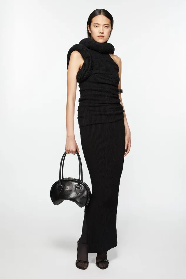 Acne Studios Rib Skirt Black Women Skirts