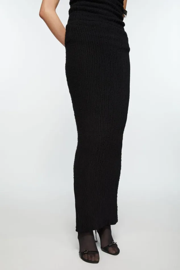 Acne Studios Rib Skirt Black Women Skirts