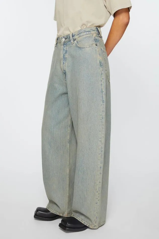 Acne Studios Super Baggy Fit Jeans 8211 2023F Bluebeige Women Jeans Acne Studios Super Baggy Fit Jeans 8211 2023F Bluebeige Women Jeans