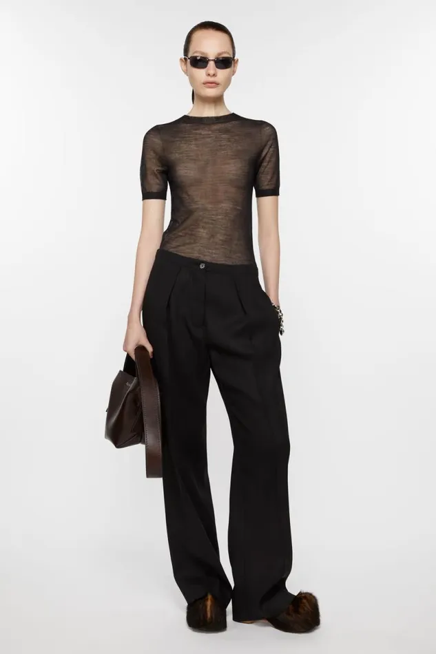 Acne Studios Tailored Trousers Black Women Trousers Acne Studios Tailored Trousers Black Women Trousers