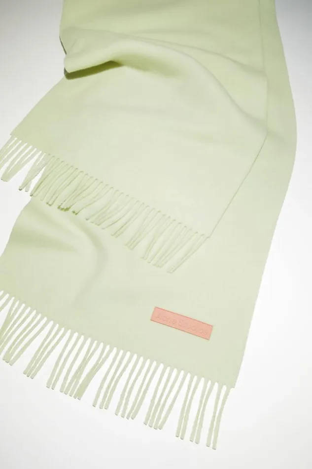 Acne Studios Wool Scarf Pink Label Pale Green Men Scarves Acne Studios Wool Scarf Pink Label Pale Green Men Scarves