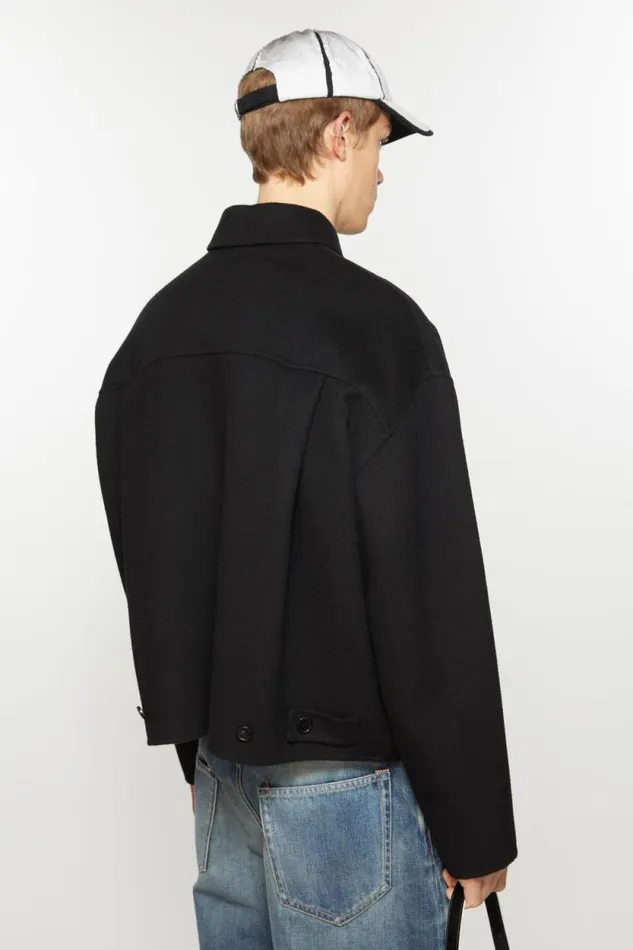 Acne Studios Wool Zipper Jacket Black Men Outerwear Acne Studios Wool Zipper Jacket Black Men Outerwear