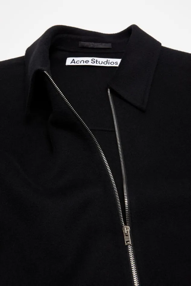 Acne Studios Wool Zipper Jacket Black Men Outerwear Acne Studios Wool Zipper Jacket Black Men Outerwear