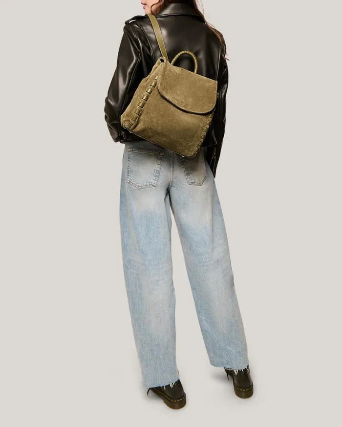 Aimee Kestenberg Backpacks Women Zen Backpack Kelp Suede