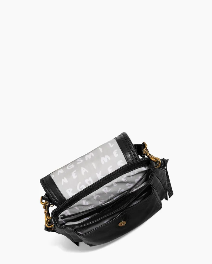 Aimee Kestenberg Crossbody Bags Women All For Love Mini Crossbody Black With 14k Yellow Gold