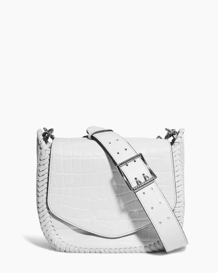 Aimee Kestenberg Crossbody Bags Women All For Love Saddle Crossbody White Croco