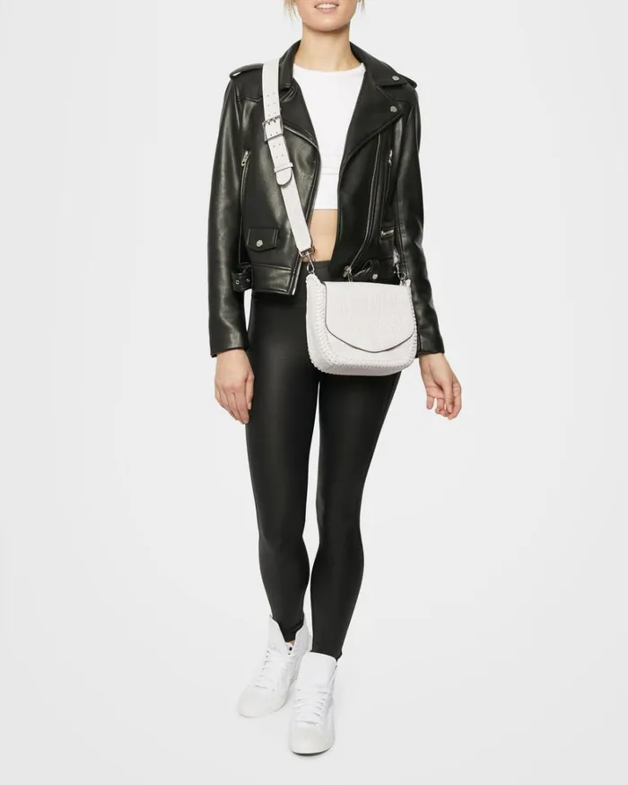 Aimee Kestenberg Crossbody Bags Women All For Love Saddle Crossbody White Croco