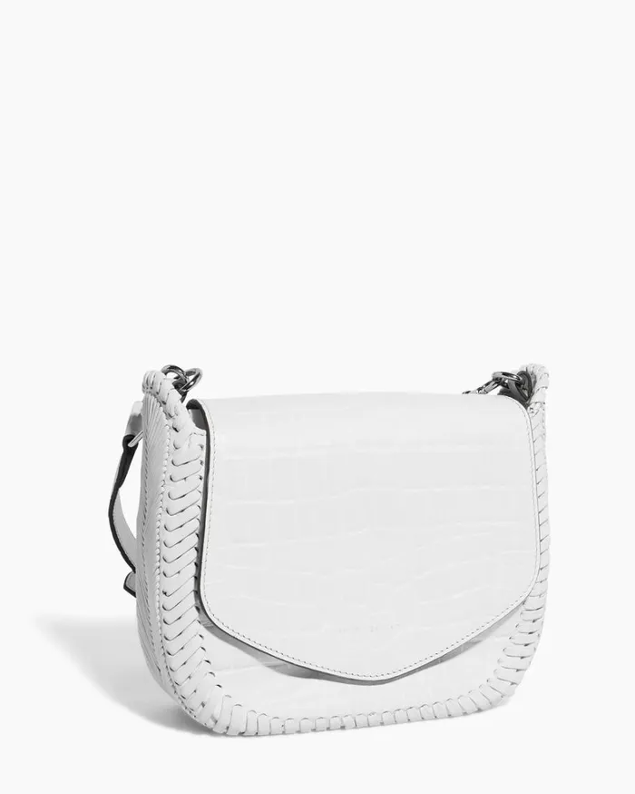 Aimee Kestenberg Crossbody Bags Women All For Love Saddle Crossbody White Croco