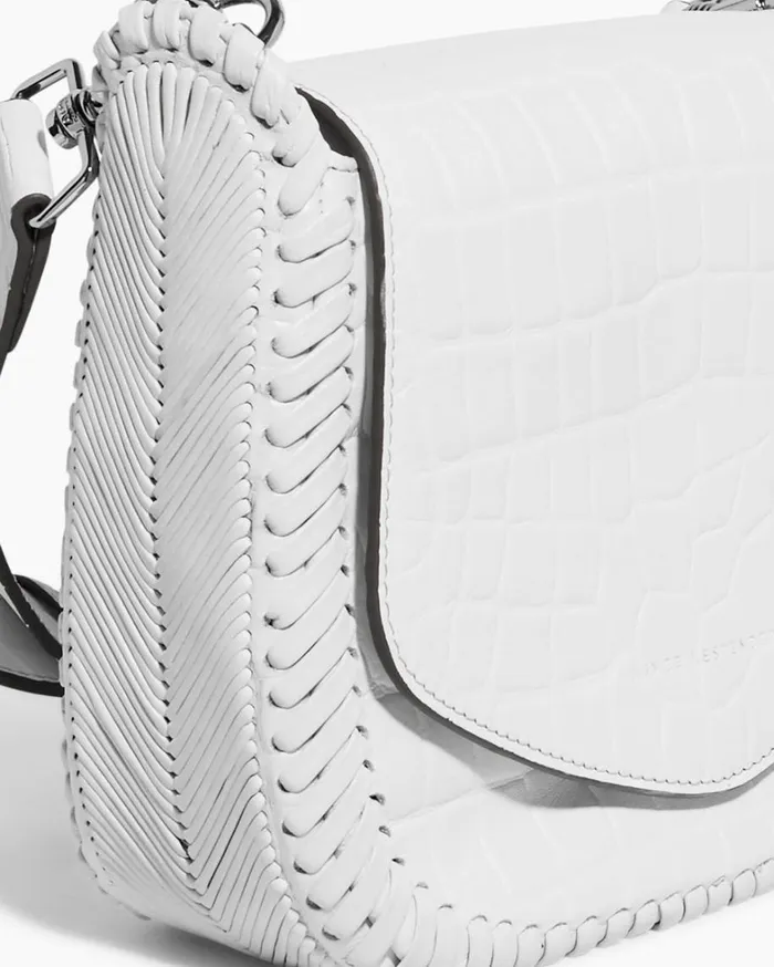 Aimee Kestenberg Crossbody Bags Women All For Love Saddle Crossbody White Croco