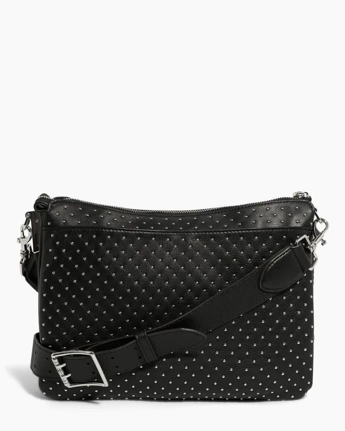 Aimee Kestenberg Crossbody Bags Women Famous Large Crossbody Black With Shiny Silver Studs