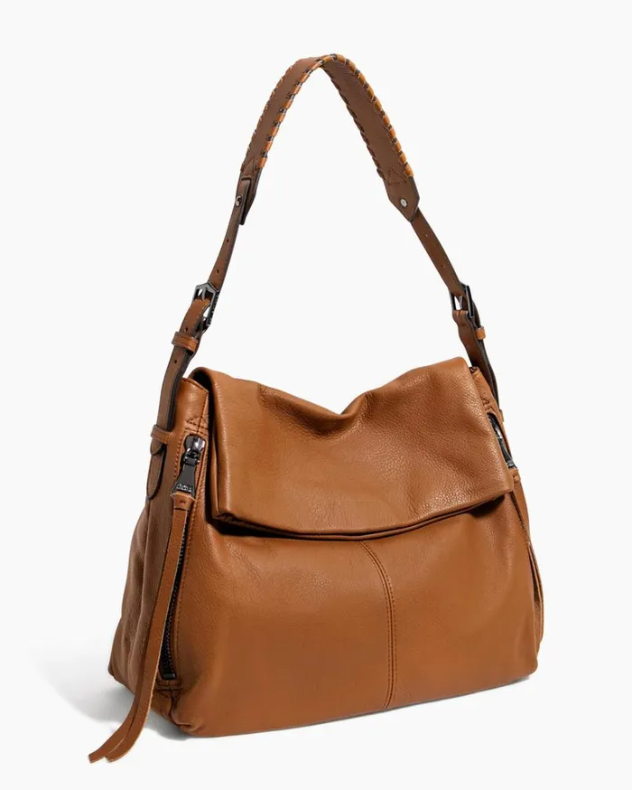 Aimee Kestenberg Shoulder Bags Women Bali Hobo Chestnut Brown With Gunmetal