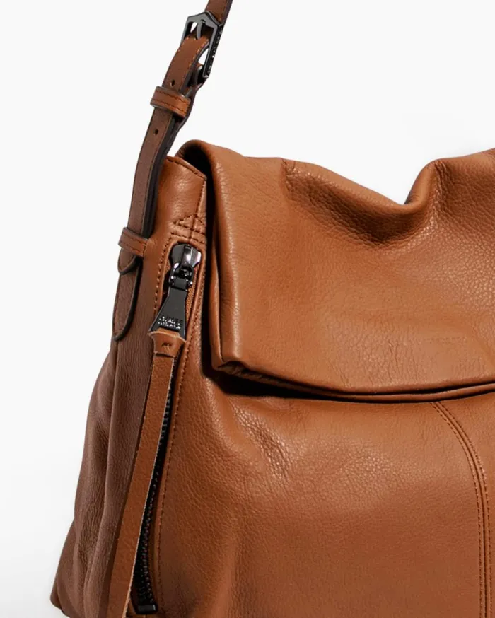 Aimee Kestenberg Shoulder Bags Women Bali Hobo Chestnut Brown With Gunmetal