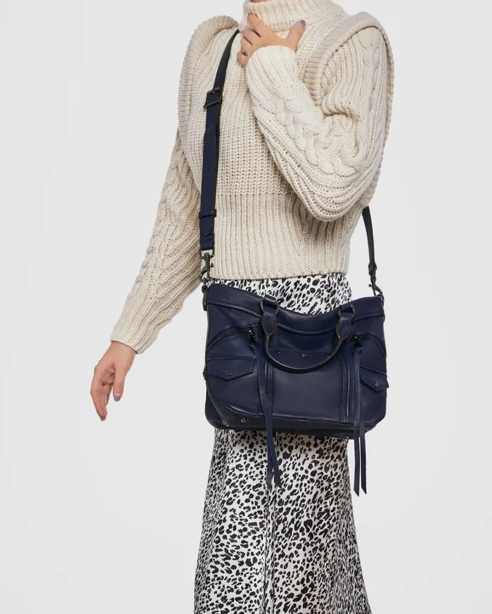 Aimee Kestenberg Tote Bags Women Fair Game Mini Convertible Tote Navy