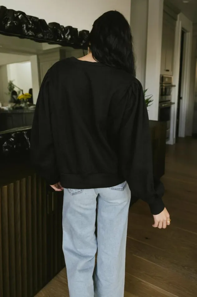 Amalia Sweatshirt In Black Black Women Bohme Tops