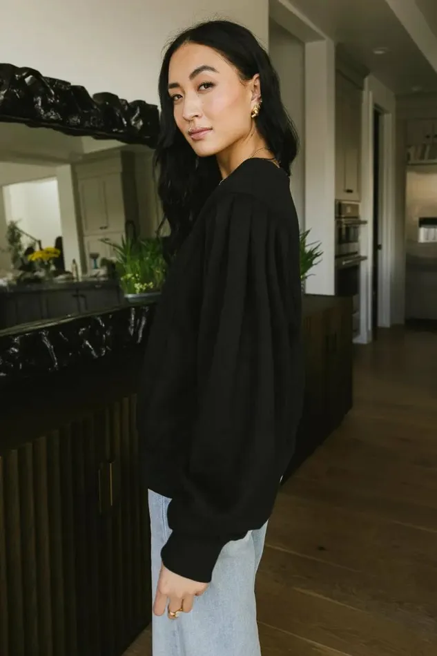 Amalia Sweatshirt In Black Black Women Bohme Tops