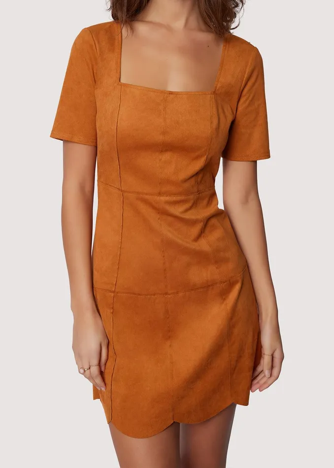 Amore Mini Dress Caramel Women Lost Wander Dresses