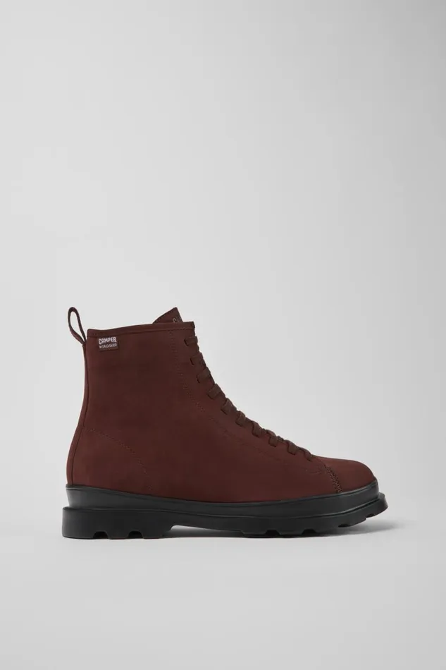 Ankle Boots Men Camper Brutus HYDROSHIELD Burgundy Medium Lace Boot Ankle Boots Men Camper Brutus HYDROSHIELD Burgundy Medium Lace Boot