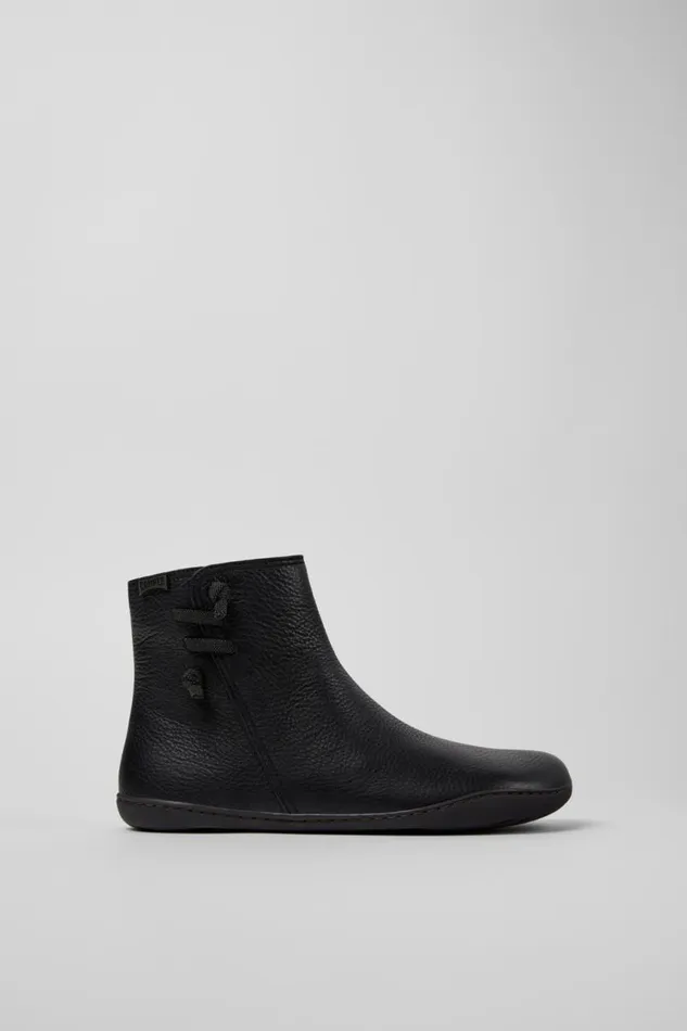 Ankle Boots Women Camper Peu Black Leather Boots