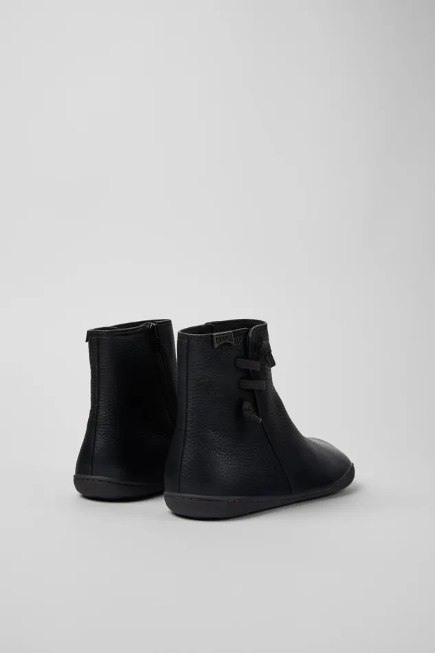 Ankle Boots Women Camper Peu Black Leather Boots