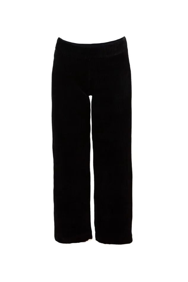 Avenue Montaigne ALEX Corduroy Black Women Pants